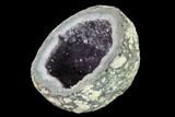Las Choyas Coconut Geode Half with Amethyst & Calcite - Mexico #145852-2